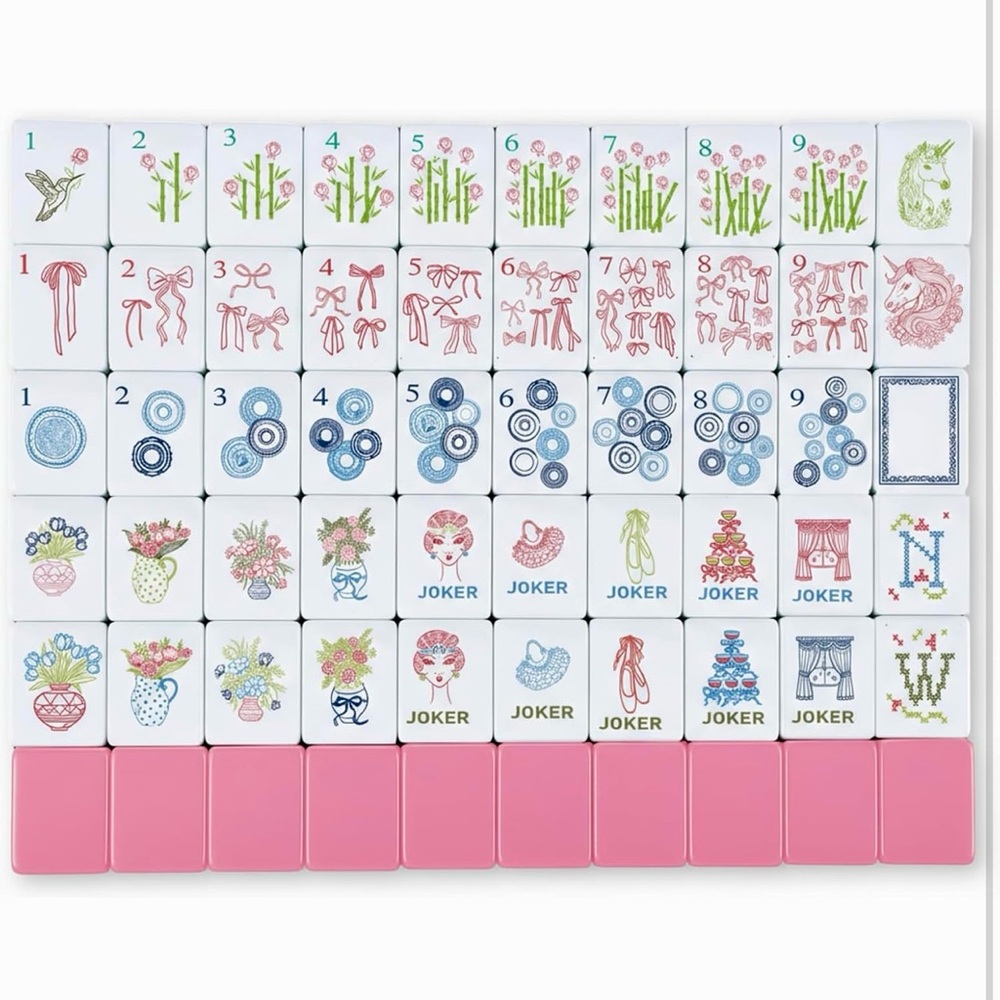 American Mahjong Tile Set Grandmillennial Coquette Mahjong 2 LEFT!